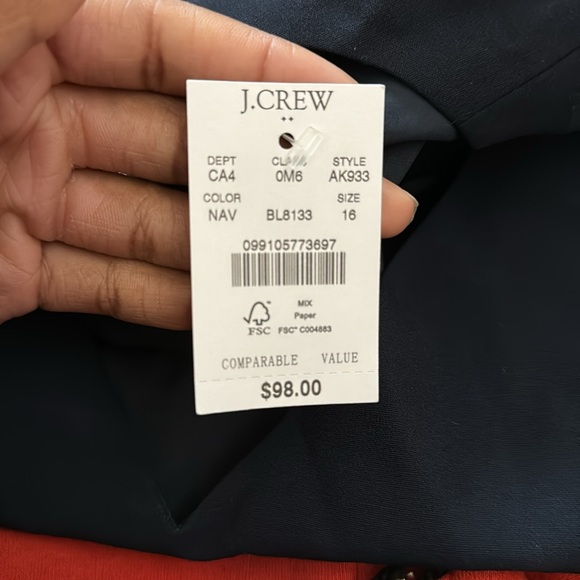 Navy blue dress. Brand is J.Crew. Size 16. - Picture 4 of 4
